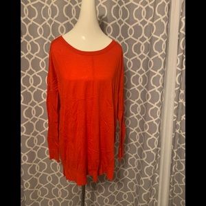 Long lightweight sweater red